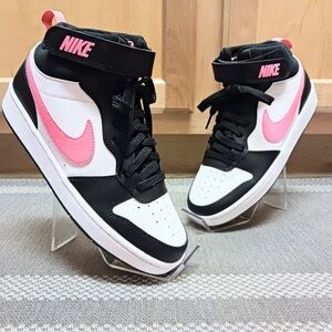 Nike Kids' Black and Pink Sneakers